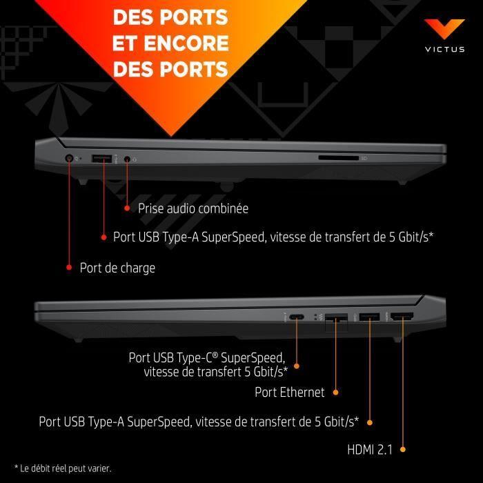 Игровой ноутбук HP Victus 15-fb3012nf - Без Windows - 15,6" FHD IPS 144 Гц - RTX 5060 8 ГБ TGP 75 Вт - Ryzen AI 5 340 - 16 ГБ - 512 ГБ