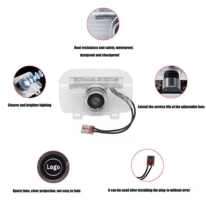 2PCS LED Car Interior Door Logo Projector Welcome Ghost Shadow Light Accessories For Honda New Accord 2014 2015 2016-2024