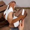 Mix Color Women Wedge Sandals Summer 2025 Comfortable Non Slip Beach Shoes Woman Leather Platform Roman Sandals Zapatos De Mujer