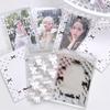50 шт./упак., прозрачные рукава для фотокарт, самоклеящаяся обложка для карт, упаковочная сумка для фото идола, самозапечатывающаяся сумка, защита для подарочной карты
