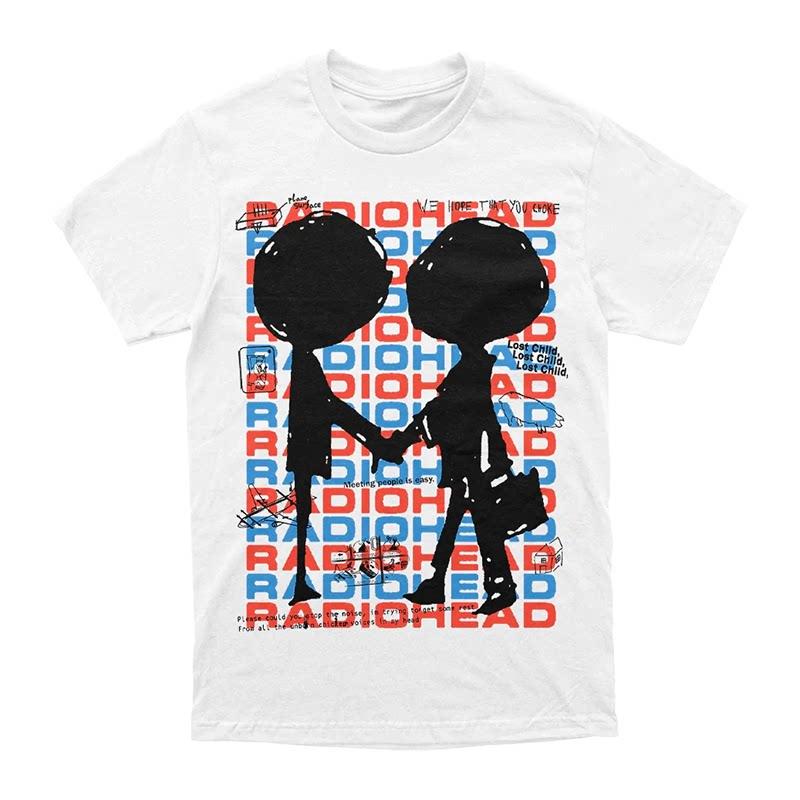 Classic Logo Radiohead Band Trendy Rock TShirt Cotton Graphic Tee Unisex Unisex Summer Streetwear