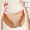 Sexy High Elasticity Plus Size Peach Hip Panties with No Trace and High Slit Women’s Panties