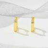 Korean Version of Fashion Temperament High Sense Niche Women's U-shaped Glossy Earrings Neutral Cold Wind Jewelry