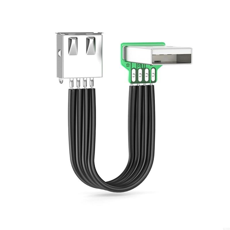 Супертонкий гибкий USB 2.0 A Папа на Маму Угловой 90 градусов Удлинительный кабель для зарядки и передачи данных USB папа на маму вправо/влево/вниз/вверх