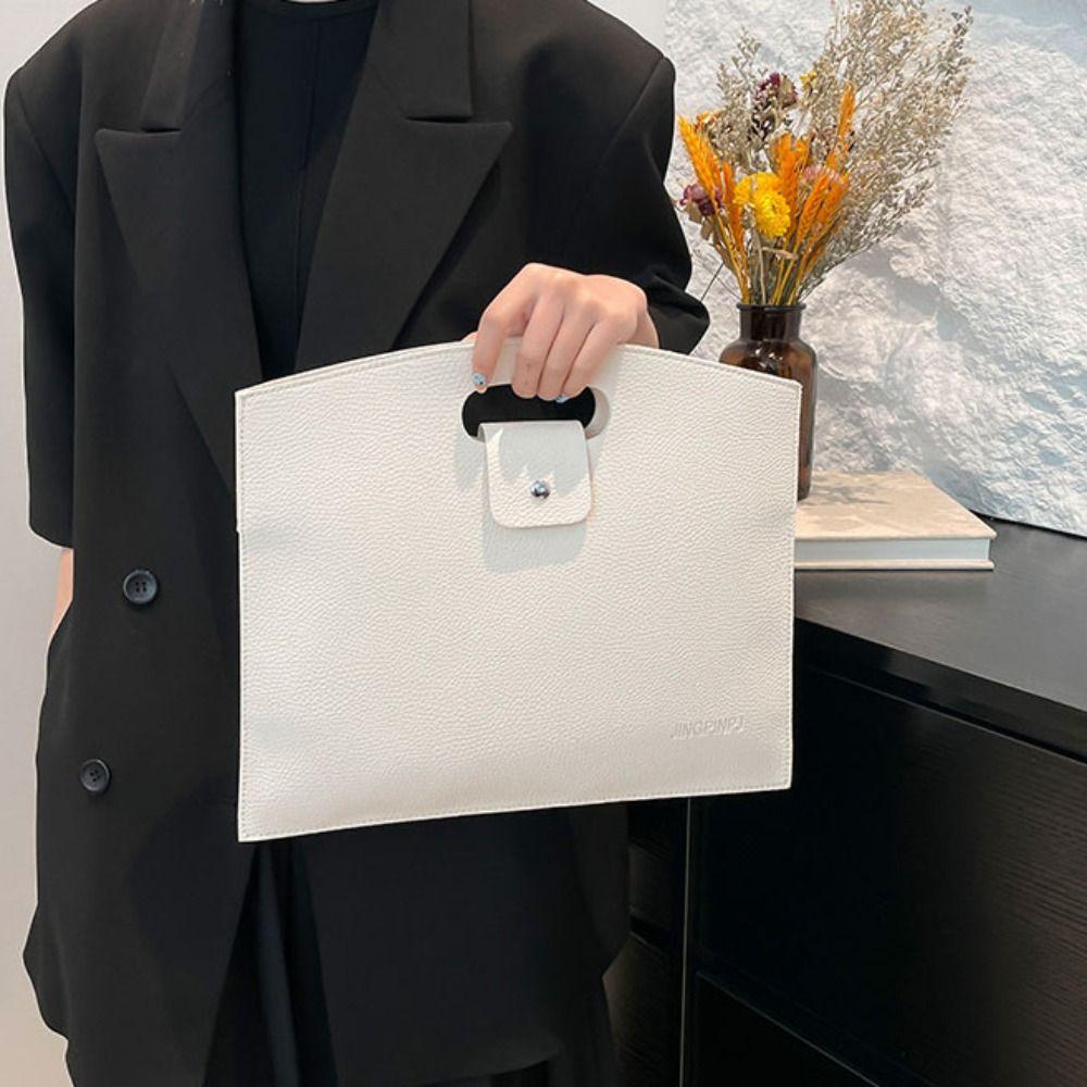 Большая вместительная офисная сумка для документов, сумка для файлов из ПУ, повседневная компьютерная сумка для офисного работника