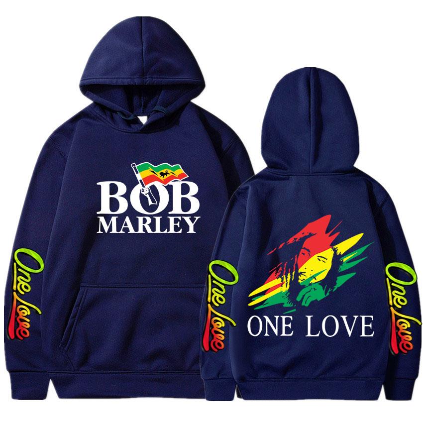 Толстовки с капюшоном Rapper Bob Marley Legend Reggae One Love Толстовки с капюшоном для мужчин и женщин Модные свитера с длинным рукавом большого размера Уличная одежда