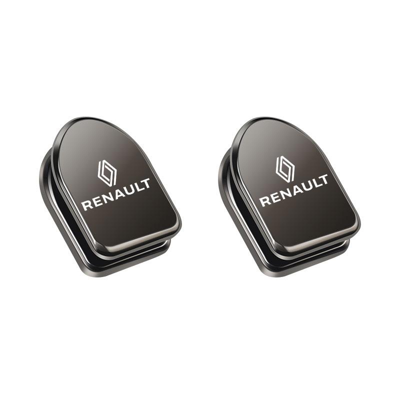2Pcs Crystal Decoration Car Emblem Self Adhesive Small Storage Hooks For Renault RS Clio Megane 2 3 4 Captur Trafic Twingo Kwid S555