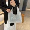 New PVC Transparent Shoulder Bag Large Capacity Waterproof Jelly Bag Beach Handbags for Summer