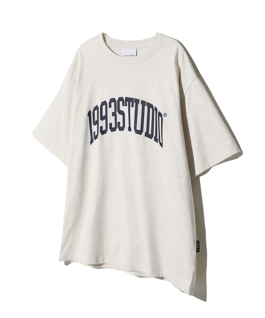 1993STUDIO Authentic Arch Logo T-Shirt_Oat Beige