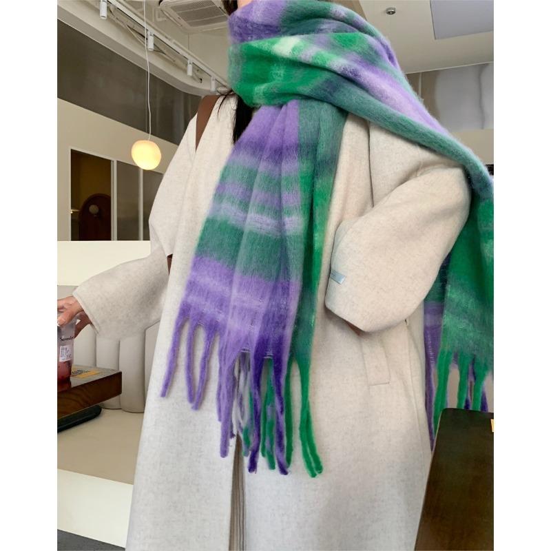 Winter Japanese All Match Scarf Korean Style Mohair Tassel Scarf Student Warm All Match Fashion Thickened Shawl