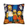 Pillow Cover SSimpsons Family Haunted House Halloween  Vintage Pillow Case For Sofa Bedroom Home Decor Pillowcases