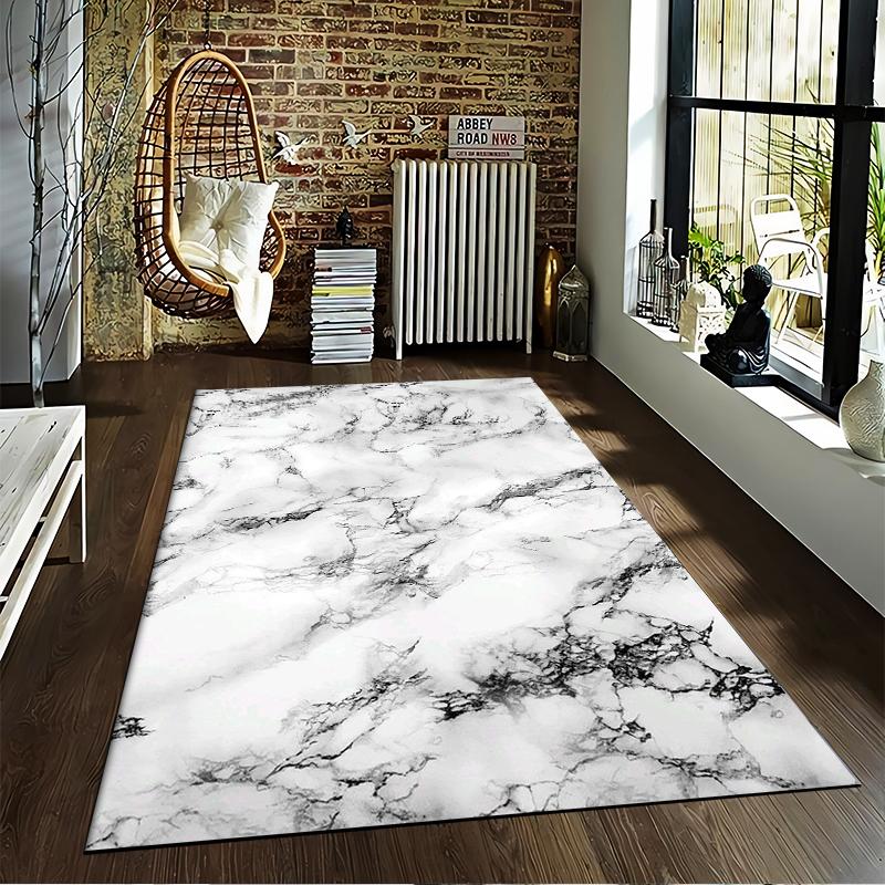 Marble Pattern Carpet for Bedroom and Living Room Home Decor Rug Suitable for use as an anti-slip for living room bedroom sofas