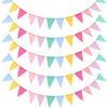 4M Colorful Jute Linen Flag Pennant Birthday Bunting Banner Wall Hanging Wedding