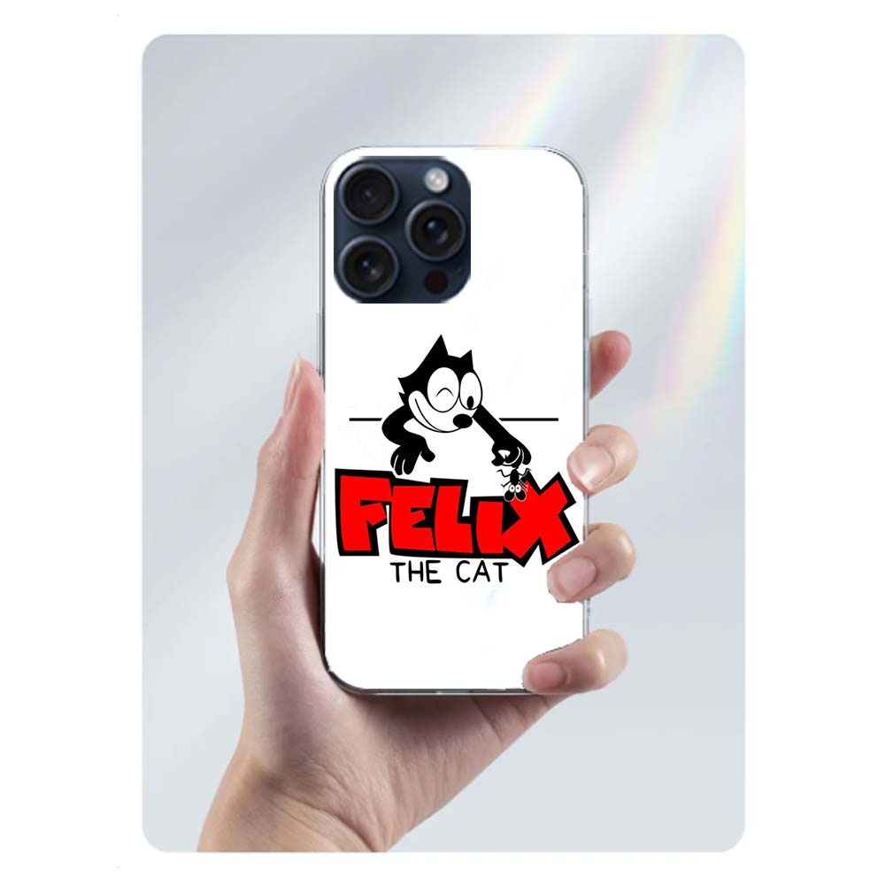 F-Felix the Cats Funny Clear Phone Case For Iphone 17 Air 16 Pro Max 15 Pro 14 Plus 17E 16E 11 13 12 Mini Cover Cases Fundas Cel