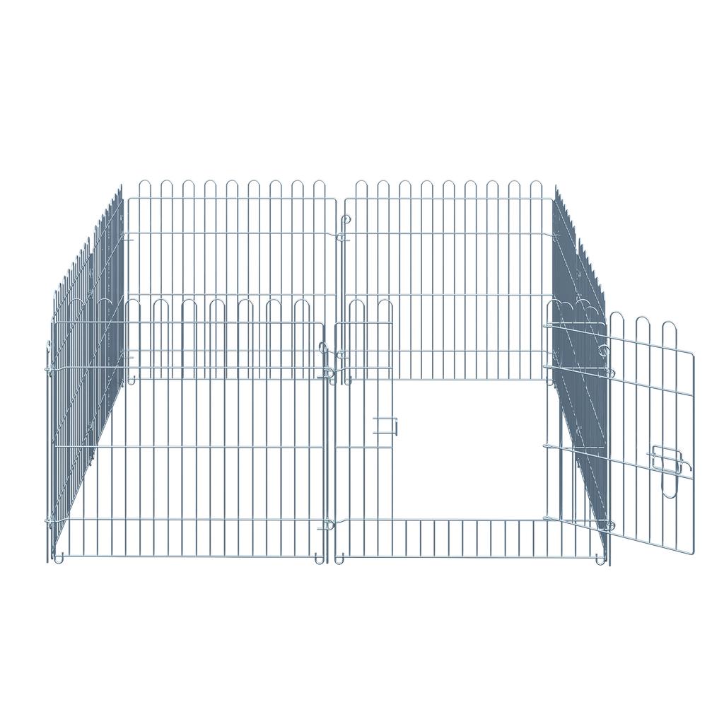 Free-Range Enclosure Puppy Playpen Puppy Fence Playpen Puppy Gate for Animals 8-Piece W63 x H60 cm