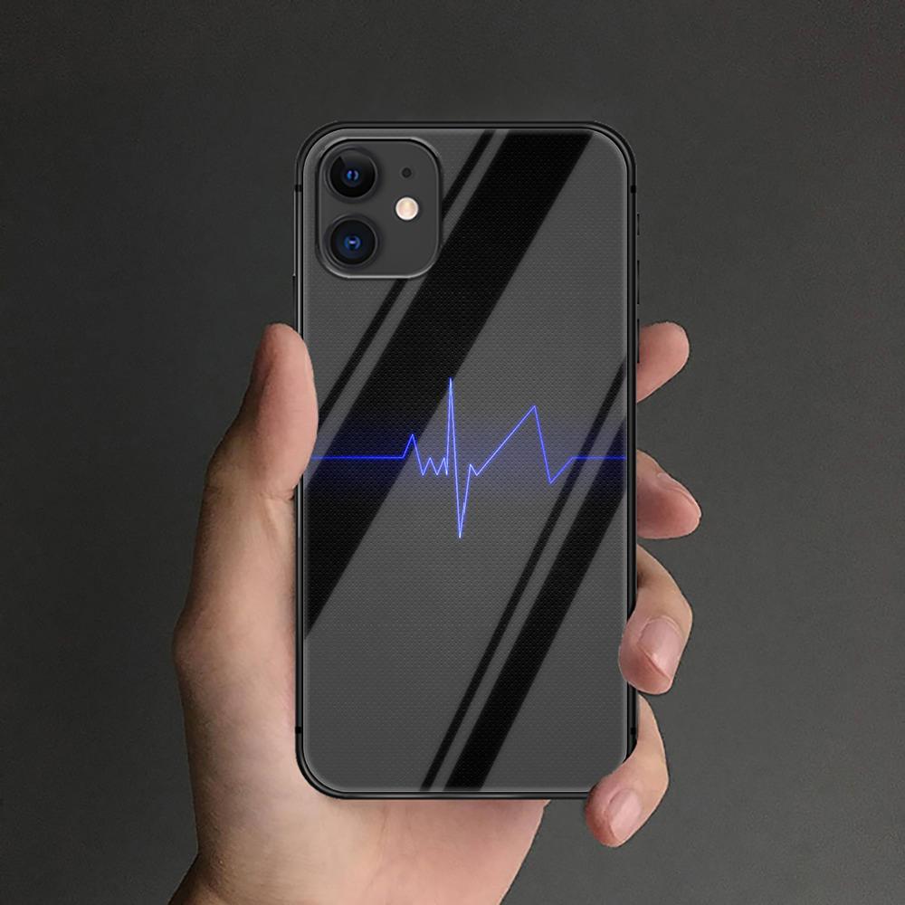 Чехол из закаленного стекла с абстрактными линиями для iPhone Samsung Galaxy OnePlus Oppo Xiaomi Redmi Note SA 7 8 9 10 11 12 13 14 20 21 22 53 Pro Max Ultra