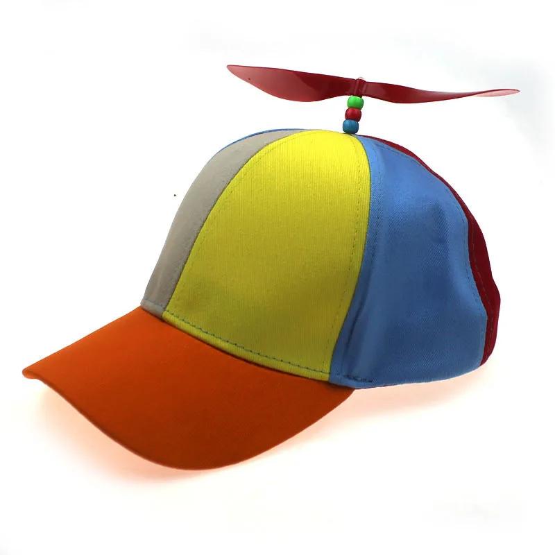 Забавная шляпа Snapback, пропеллер вертолета, приключенческая шляпа для папы, радужная, бамбуковая, бейсбольная кепка со стрекозой для взрослых, детей, мальчиков и девочек