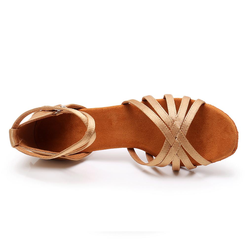 Women Ballroom Latin Tango Dance Shoes Salsa High Heeled 7CM