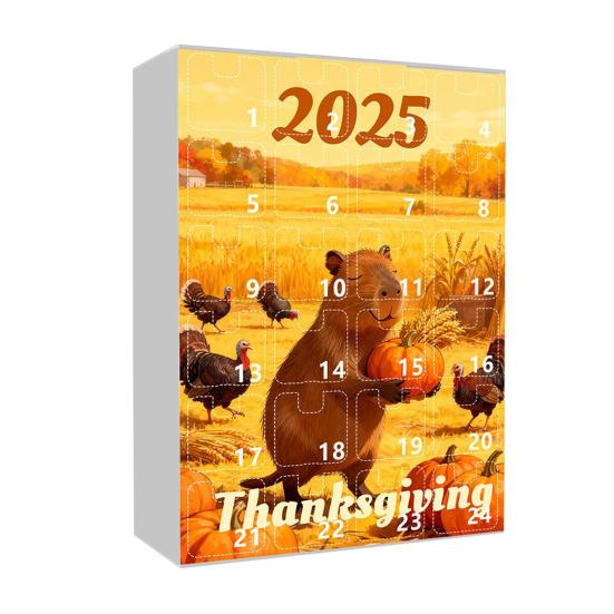 Адвент-календарь Дизайн сурка 24-дневный обратный отсчет Праздничный семейный календарь с мероприятиями Календарь с подарками-сюрпризами для детей