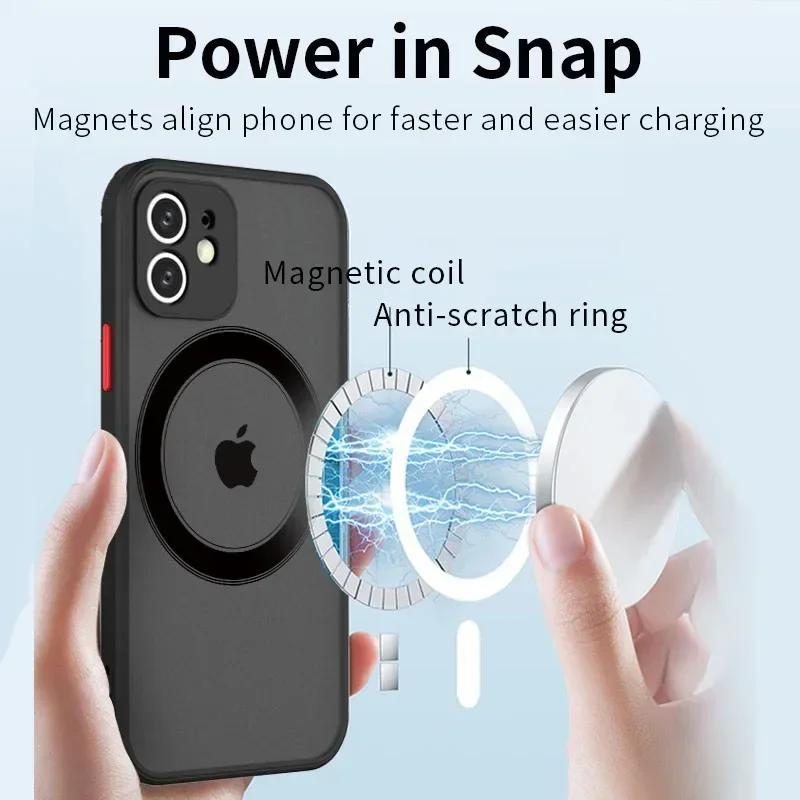 Роскошный магнитный чехол с беспроводной зарядкой для Magsafe для iPhone 15 14 13 12 11 Pro Max X XR XS 7 8 Plus, мягкий противоударный чехол из ТПУ