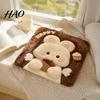 Plush Seat Pad Animal Chair Pad, Square Cozy Cushion, Cute Puppy Cat Pattern, 15.8 Dormitory x Inch Cushion with Non-Slip Backing for Dining