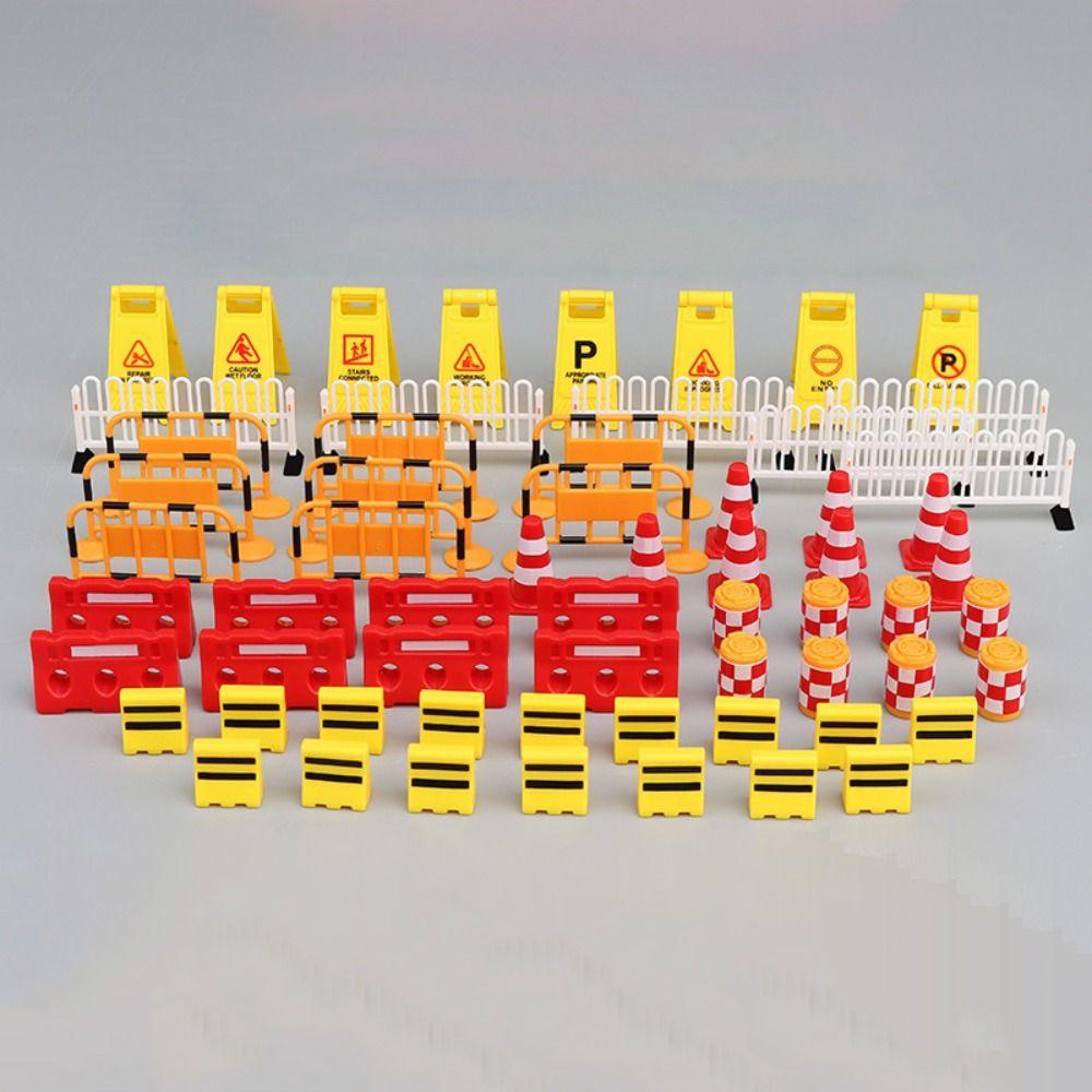 Parking Crossbar Kids Cognition Road Signs Street Scene Model Road Block Fences Mini Traffic Cones