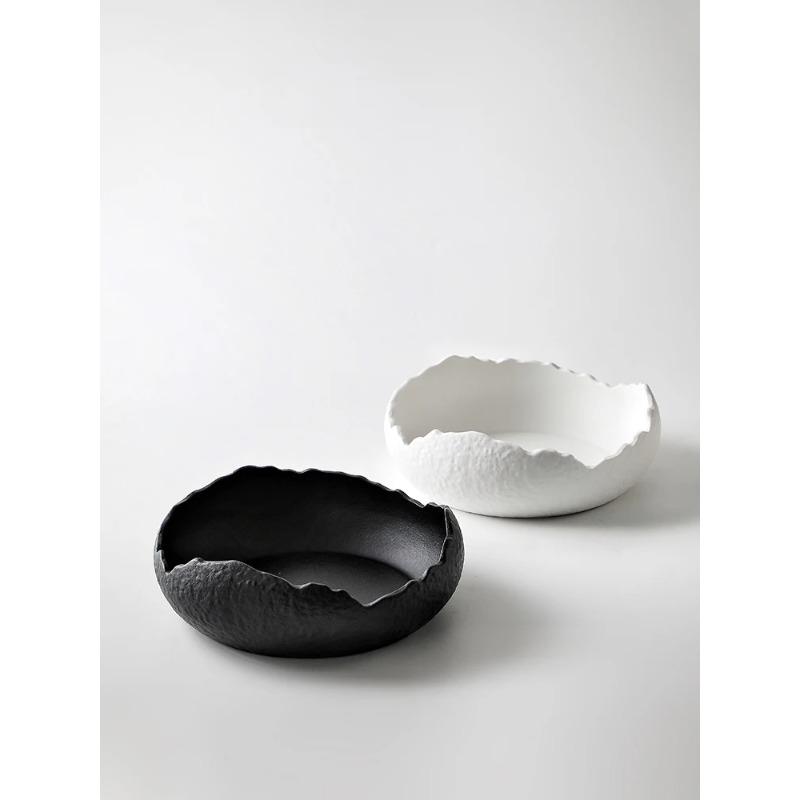 Sashimi Plate Ceramic Dinner Plates Restaurant Stone Pattern Thick Soup Bowl Fruit Salad Bowls Creative Irregular Tableware