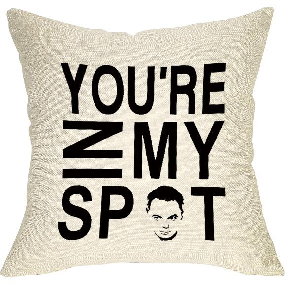 Pycat You're in My SPOT Lumbar Throw Pillow Cover 12x20, Rectangle Farmhouse Cushion Decor, Wedding Present Pillowcase Cotton Linen Decoration