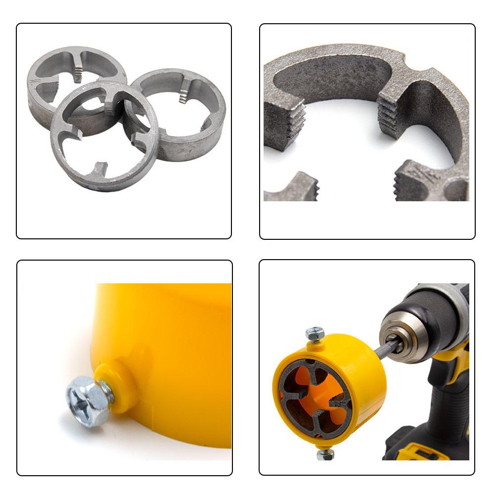 Комплект для нарезания резьбы на трубах из ПВХ с матрицами /2 дюйма 3/4 дюйма, круглая матрица для нарезания резьбы на трубах