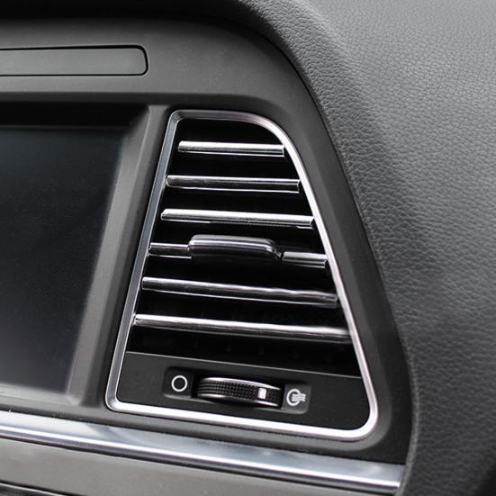 10 шт., автомобильные вентиляционные внутренние наклейки на выпускное отверстие для воздуха, декоративные наклейки, аксессуары в полоску