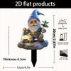 Dwarf 2D Flat, Acrylic, Garden Floor Insertion, Garden Pile, Outdoor Decor, Applicable Flower Pot, Lawn, Patio, Gifts