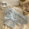 Women Panties Seamless Lace Bow Decor Soft Solid Color Elastic Thin High Waist Quick Drying Breathable Anti Septic Lady Underpants Briefs