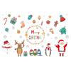 Santa Claus Electrostatic Sticker Decorations, Shopping Mall Glass Door Stickers, Reindeer Window Stickers, Atmosphere