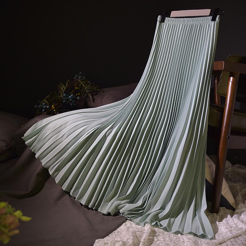 Юбка плиссе большого размера с высокой талией в корейском стиле для женщин