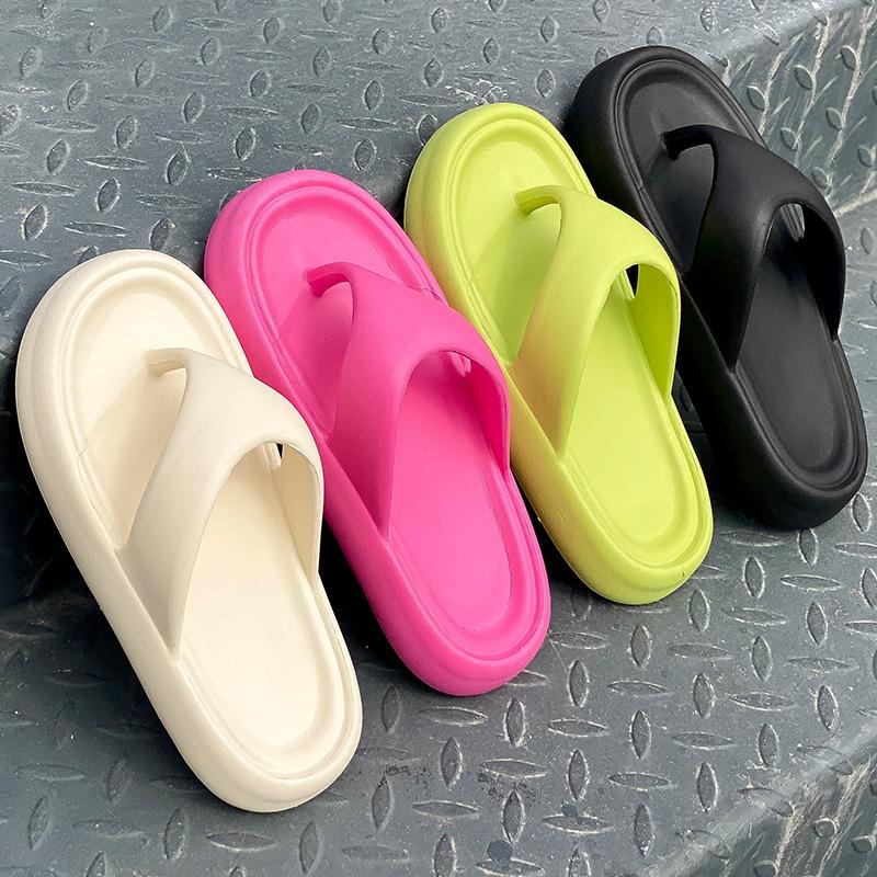 Flip-flops Women Wear Slippers In Summer Men's Thick-soled Non-slip Couples Soft-soled Feet On the Beach