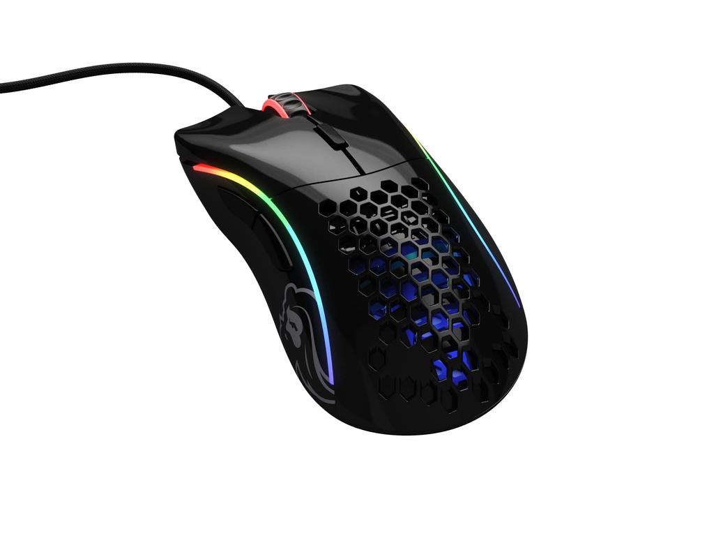 Glorious Gaming Mouse Model D Mouse Glossy Black Lightweight Honeycomb Design Right-handed GD-GBLACK []