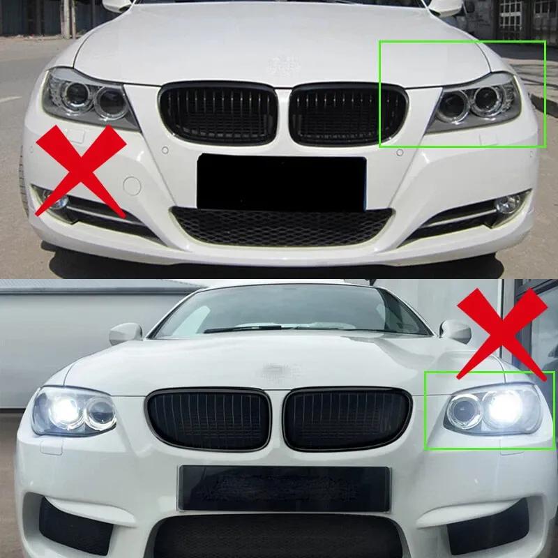 For BMW 3 Series E92 E93 Coupe M3 2008-2010 2x Car ABS Grille Front Kidney Grill Doulbe Line Style 51137157277 51137157278 Parts