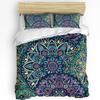 Purple Watercolor Mandala Duvet Cover Bed Bedding Collection Home Textile Quilt Cover Pillowcases Bedroom Double Bedding Collection No Linen