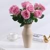 Simulation Flower Eye-catching Vibrant Flower Bouquet Color Artificial Rose for Dorm