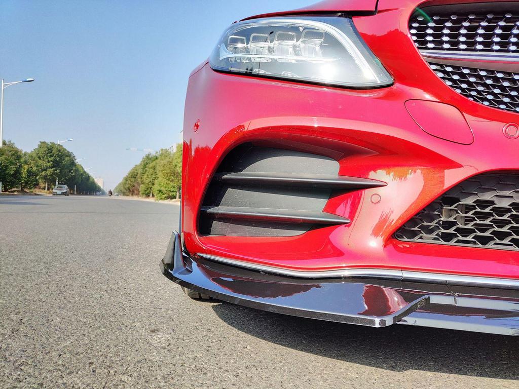 Подходит для Mercedes-Benz C-Class W205 (2015-2021 гг.) Аэродинамический задний спойлер и комплект переднего бампера с губой AMG