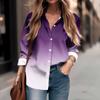 Women's Shirt Blouse Printed Button Long Sleeve Casual Basic Shirt Collar Regular Top