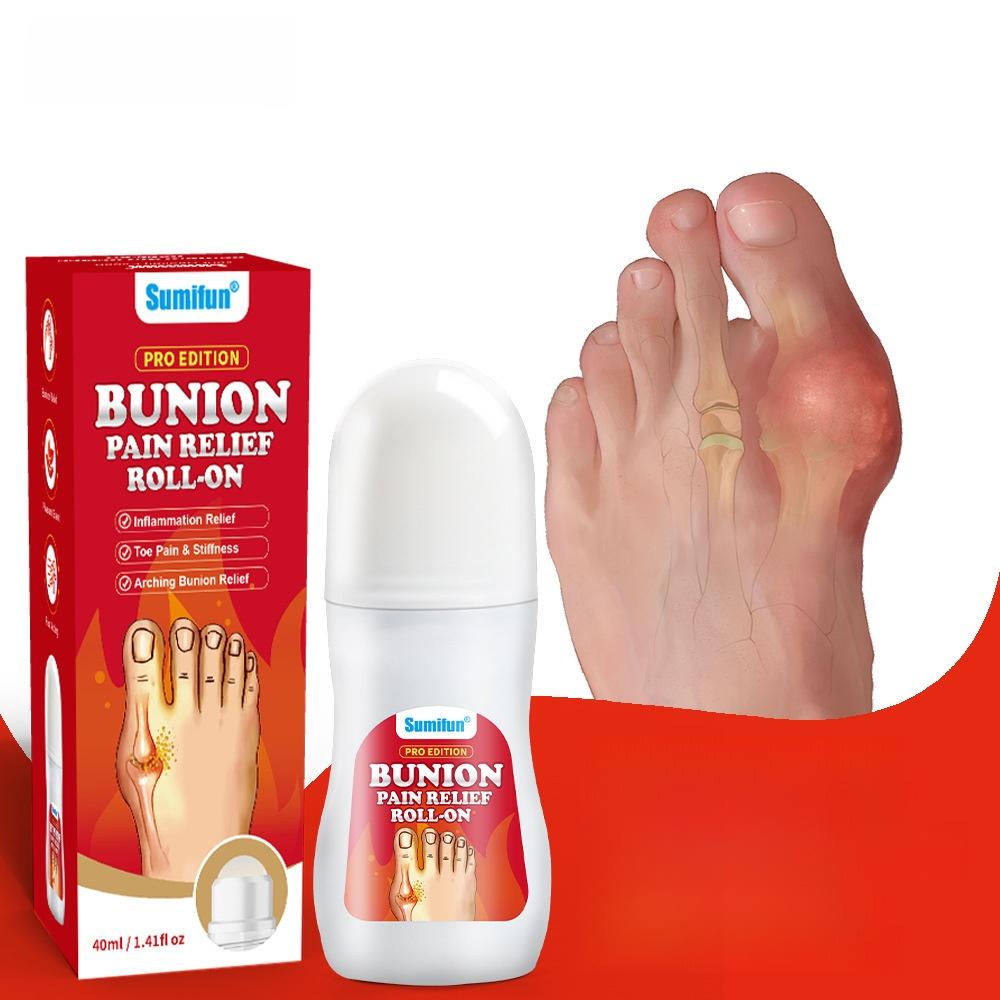 Sumifun Роликовый гель для облегчения боли при бурсите большого пальца стопы, подагре, боли в суставах и мышцах, травяная массажная жидкость