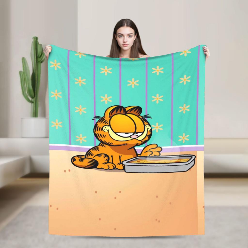 G-Garfields Blanket  Soft Novelty Plush Throw Blanket For Children Living Room Flannel Bedspread Bed Cover