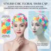 Women Diamond-Pattern Swim Cap Hand-made 3D Sewing for Hot Spring Swimming