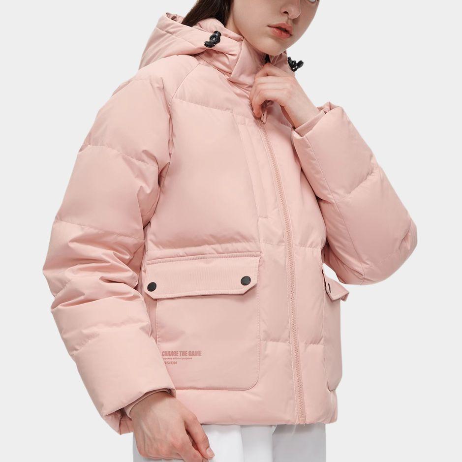 Fila Fusion Модная Свободная Ветрозащитная Теплая Пуховая Куртка с Капюшоном Женские куртки Ароматический-Розовый T11W341904FPK