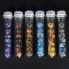 Polyhedral DND Dice Set 7pcs D4-D20 with Tube Mixing Colors with Glitter Dice Table Playing Game for Bar Club Party