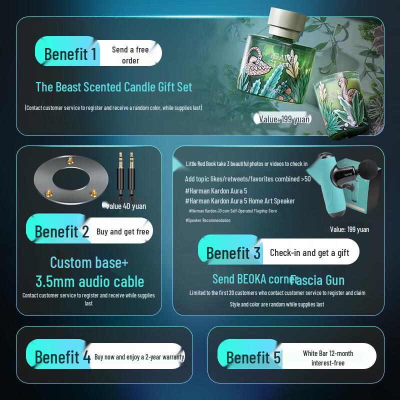 Harman Kardon Aura Studio 5 Bluetooth Home Speaker