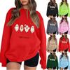 Women's Casual Fashion Valentine's Day Print Long Sleeve O-Neck Sweatshirts Pullover Top