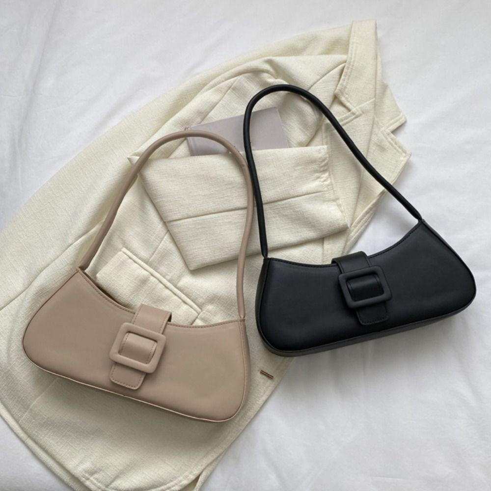 Large Capacity Half-moon Tote Bag PU Leather Ladies Luxury Handbags Underarm bag Women Women