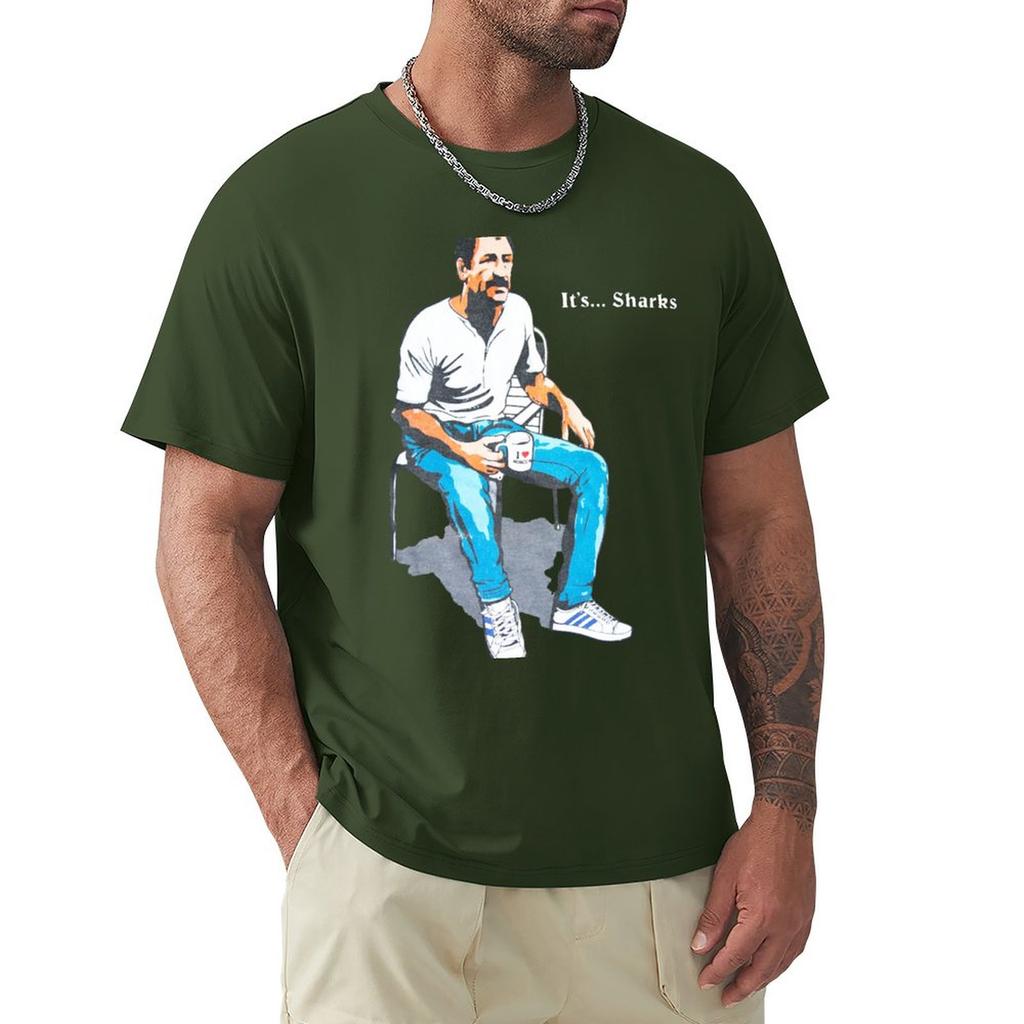 Футболка с юмором хлопок Пол Сайкс - Это Акулы Футболка винтажный дизайн футболки создай свою однотонные футболки мужская мода мужские